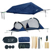 2-in-1 TriHive Hammock Flat Lay Camping Hammock with Mosquito Net & PU3000 Rainfly for Backpacking Hiking Outdoor - Navy Blue