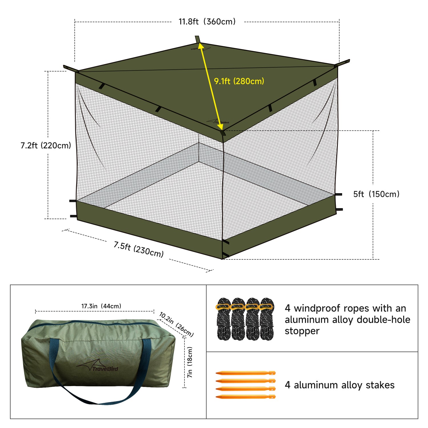 Hammock Tent with Waterproof Tarp