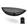Underquilt Mosquito Net with 360° No-See-Um Mesh – Universal Bottom Bug Barrier for Hammocks, Tents, Camping Gear (Ultralight & Quick-Clip) - Black