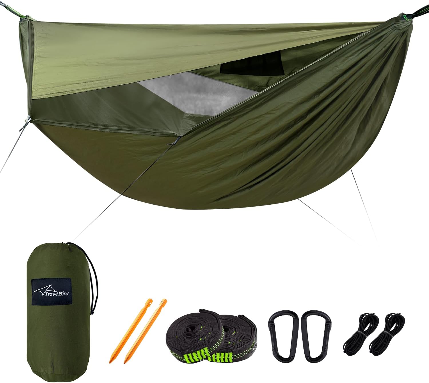 Camping Hammock with Mosquito Net & Sunshade