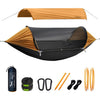 4-in-1 Hanging Tent – Versatile Hammock with Mosquito Net & Detachable Sun Blinds for Ultimate Outdoor Comfort - Orange