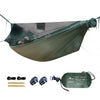 NomadNest 11FT Camping Hammock – Lightweight Hammock with Detachable Full-Open Mesh & Ridge Rope for Outdoor Adventure - Sage Green