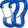 Heavy Duty 8KN Double-Locking Aluminum Alloy Carabiner – Secure & Durable Clip for Climbing & Outdoor Gear - Blue-2pc