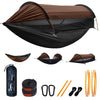 3-in-1 Dragon Fly High-Capacity Hammock – Versatile, Durable & Spacious for Ultimate Outdoor Comfort - Brown