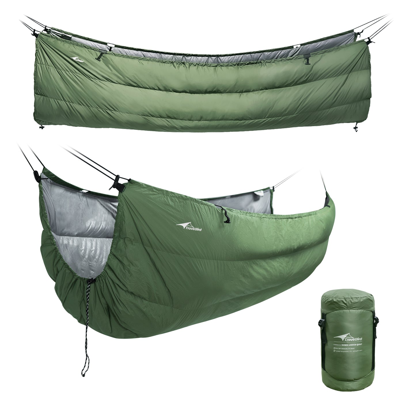Duck Down Underquilt for Camping Hammock, 400g Duck Down Filling, Warm Insulation Ultralight Hammock Under Quilt, Portable for Hiking, Backpacking