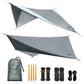 Hammock Rain Fly Waterproof Tarp with Doors Lightweight & UV Protection Camping Tarp Multifunctional for Backpacking Hiking Hammock
