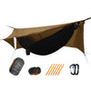 SkyNest Ultralight portable hammock with mosquito net backpacking travel jungle waterproof hammock tent - Coyote Brown