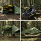 2-in-1 TriHive Hammock Flat Lay Camping Hammock with Mosquito Net & PU3000 Rainfly for Backpacking Hiking Outdoor