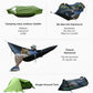 3-in-1 Waterproof Lightweight Sleeping Hammock Camping Hammock Tent with Mosquito Net and RainFly For Outdoor and Hiking