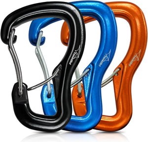 A random color Heavy Duty 8KN Double-Locking Aluminum Alloy Carabiner – Secure & Durable Clip for Climbing & Outdoor Gear