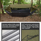 4-in-1  Hanging Tent with Mosquito Net & Detachable Sun Blinds