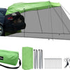 Car Awning Sun Shelter Tents SUV Tent Rooftop with Mosquito Net Camping Truck Canopy Universal Tailgate Tent Outdoor for MPV, Trucks - Green