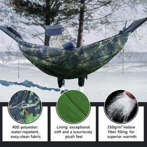 Hammock Underquilt for Camping Hammock, Warm Insulation Ultralight 4 Season Under Quilt for Hammocks, Portable for Hiking, Backpacking