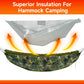 4-Season Insulated Camping Hammock Underquilt – Ultralight Thermal-Lined Cold Weather Gear with No-Slip Suspension, Compact for Backpacking, Hiking, Survival Shelter (Water-Resistant Parachute Nylon)