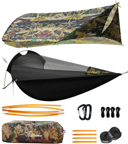 Parachute 3-in-1 Ultralight Hammock with Rainproof Tarp & Mosquito Net Tent