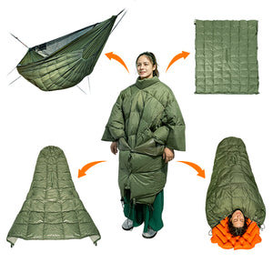Lightweight Multifunctional Down Blanket for Hammock Camping