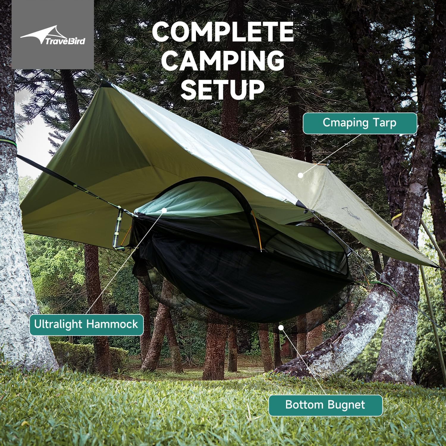 mosquito net for tarp Underquilt Mosquito Net with 360° No-See-Um Mesh – Universal Bottom Bug Barrier for Hammocks, Tents, Camping Gear (Ultralight & Quick-Clip)