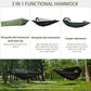 Parachute 3-in-1 Ultralight Hammock with Rainproof Tarp & Mosquito Net Tent