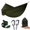 20D Parachute Fabric Pocket Light Camping Hammocks Portable Double Ultralight Tree Hammock for Outside - Army