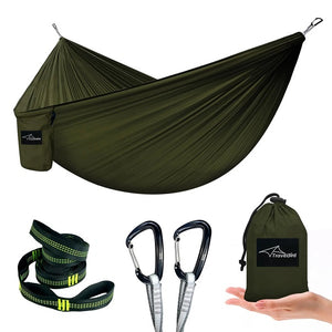 Ultralight 20D Parachute Fabric Camping Hammock – Portable Double Tree Hammock for Outdoor Travel, Hiking & Backpacking