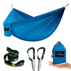 Ultralight 20D Parachute Fabric Camping Hammock – Portable Double Tree Hammock for Outdoor Travel, Hiking & Backpacking