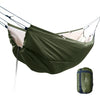 4-Season Insulated Camping Hammock Underquilt – Ultralight Thermal-Lined Cold Weather Gear with No-Slip Suspension, Compact for Backpacking, Hiking, Survival Shelter (Water-Resistant Parachute Nylon) - Army